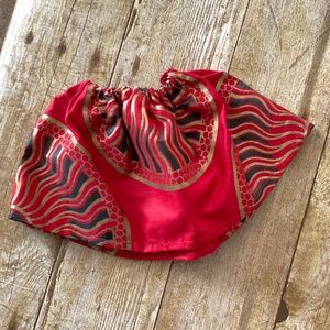 2 African Print Newborn Skirt | Red and Gold Size 0-3 & 3-6 Months Baby Clothing